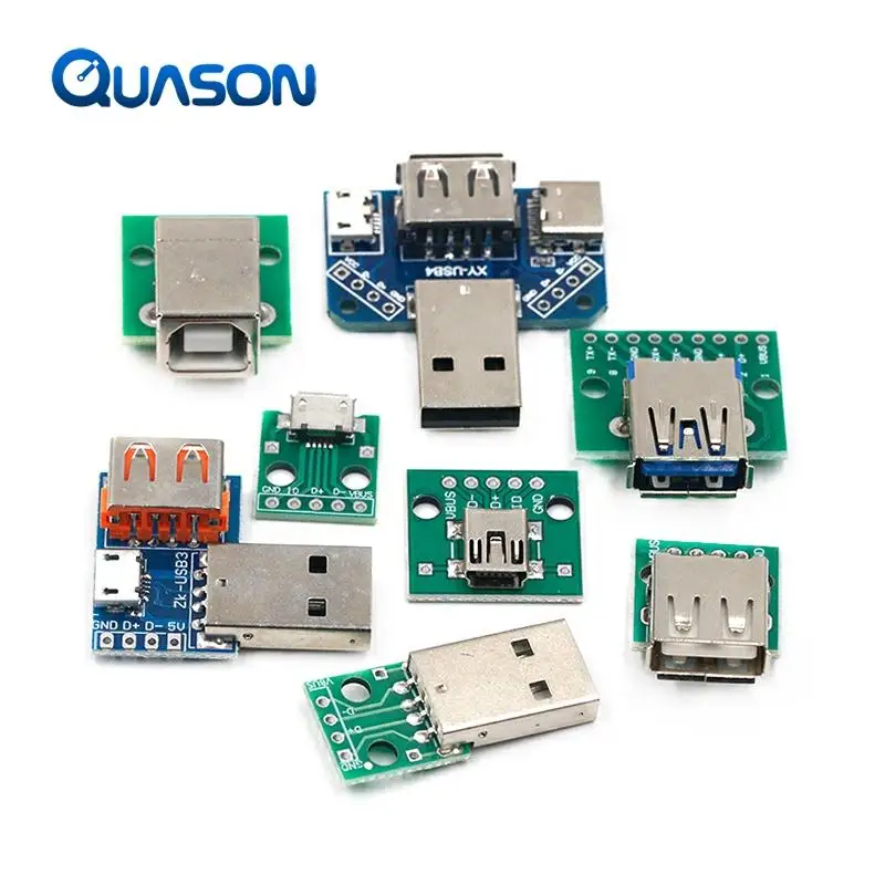 1 шт. USB разъем «папа»/мини микро USB адаптер DIP «Мама» разъем 2,54 Разъем B Type-C USB2.0 3,0 конвертер PCB «мама» ► Фото 3/6