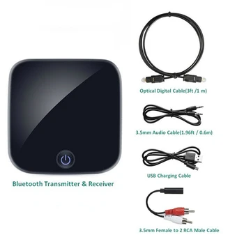 

ATPX Low Latency Bluetooth 5.0 Transmitter Receiver Wireless Audio Adapter 3.5mm Stereo Output Support SBC RX ACC