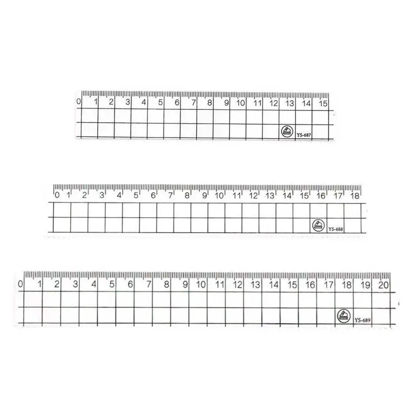 

1pcs Simple Style 15cm 18cm 20cm Transparent Plastic Ruler Simple Ruler Square Ruler Cute Stationery Drawing Supplies