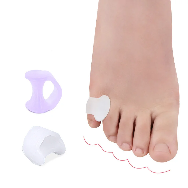 Toe Separators 4pcs=2pairs Silicone Separator Hallux Valgus Finger Protector Toe Orthopedic Products Corrector Feet Care Straightener Pedicure
