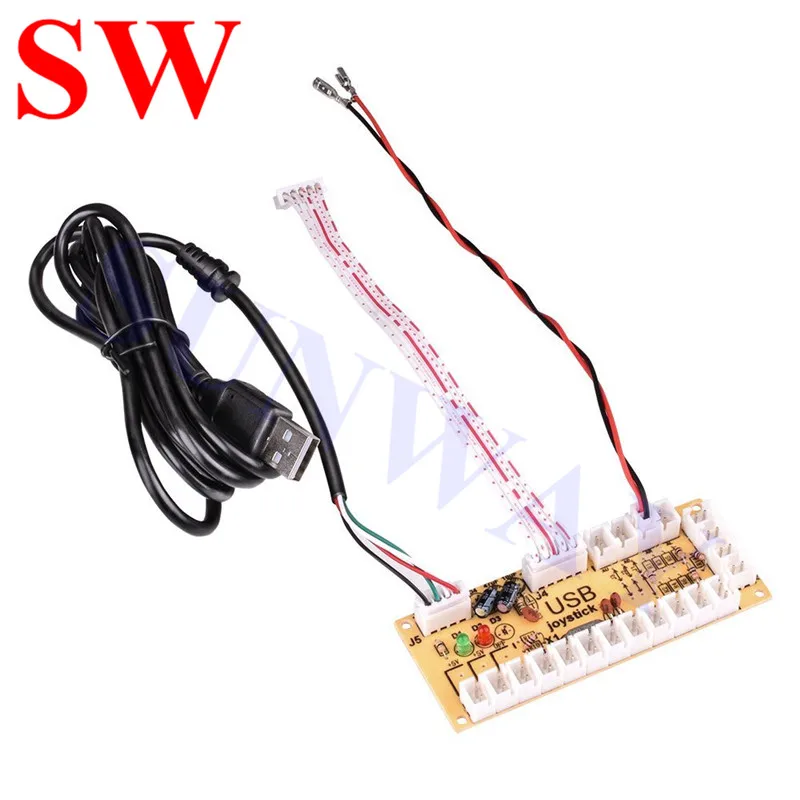 Аркадный джойстик DIY Kit Zero Delay USB энкодер для ПК с джойстик Sanwa для аркадных игр и хромированные кнопки для аркадной игры Mame Part Kit