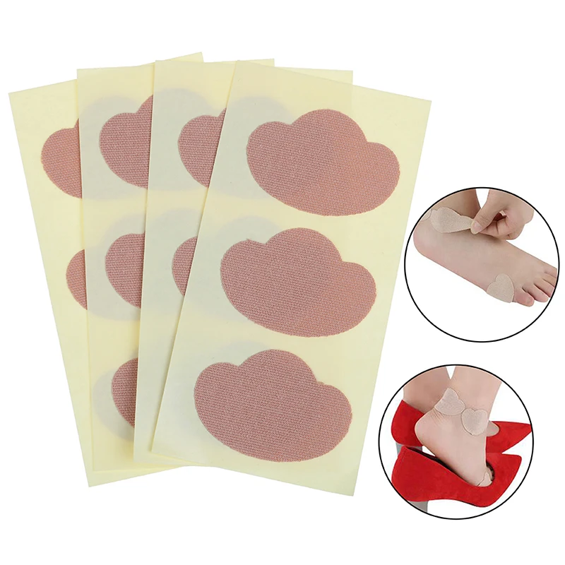 

4 Sheets/12pcs Gel Shoes Stickers Heel Protector Foot Care Tool Skin Silicone Relief Plaster Blister Patch Foot Care