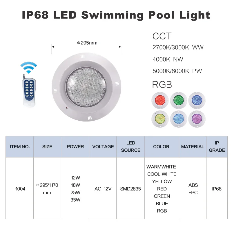 24 Вт 36 Вт Светодиодный светильник для бассейна IP68 Водонепроницаемый 12 В RGB подводный luz piscina nicho свет