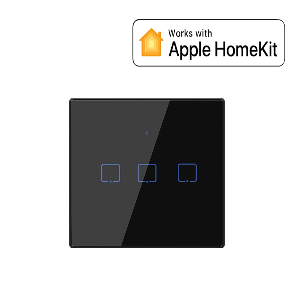 WiFi умный сенсорный светильник Переключатель ВКЛ/ВЫКЛ настенный выключатель 1/2/3 работать с Apple HomeKit для умного дома светильник управления