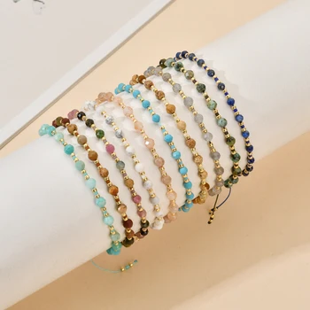 ZMZY Cute Miyuki Bracelet Boho Natural Stone Bracelets for Women Small Beaded Bohemian Jewelry Handmade Braiding Armband