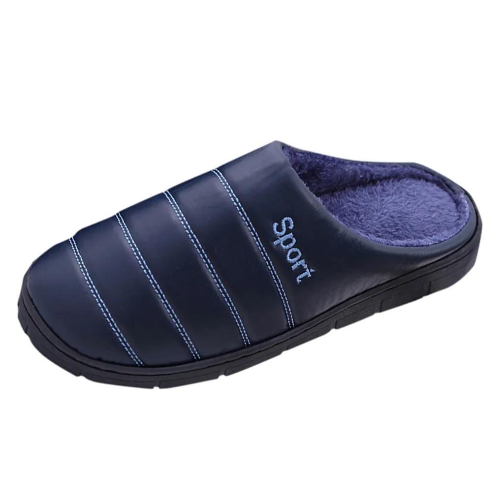 Trendy Hot Lovely Beach Men's Large Size Casual Home Plus Velvet Warm Shoes Comfortable Cotton Slippers zapatos de mujer#109