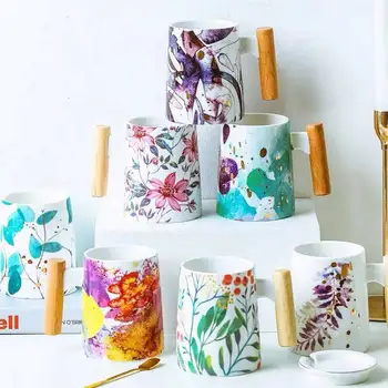 

Ceramic mug European style small luxury exquisite afternoon tea cup ins milk cup office water cup gift cup