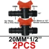 SPRYCLE Waterstop Barb Connector Mini Valve 16mm 20mm 25mm 4/7mm 8/11mm Drip Irrigation Garden Hose 1/4 1/2 3/4 Watering System 3
