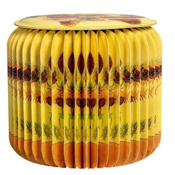 

Art Benches Van Gogh Star Bench Sunflower Creative Folding Round And Short Bench Bench Ins Net Red