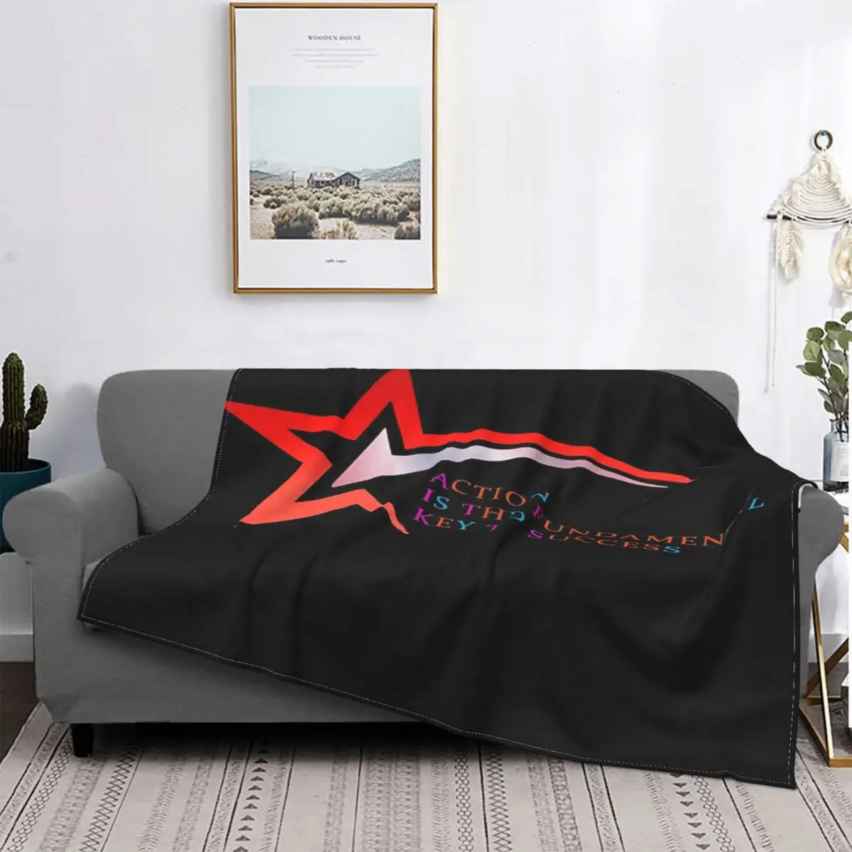 

Action Is The Fundamental-Manta a cuadros para cama, colcha de verano, 135