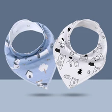 

100% Cotton Baby Bandana Bibs for Boys and Girls Super Soft Unisex Feeding Bibs Absorbent Saliva Towel Fashion Newborn Bibs