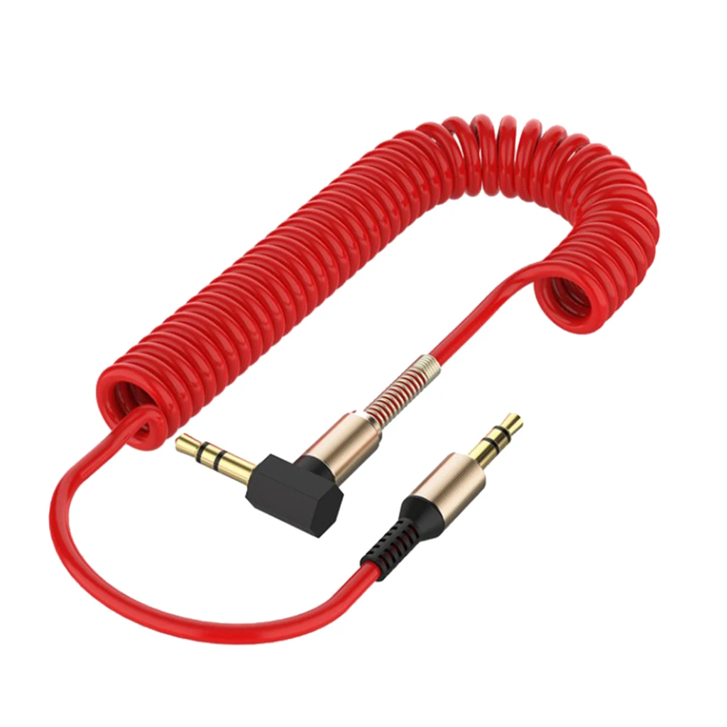 3.5mm Audio Jack to Jack Cable Car Aux Stereo Straight to Right-angle Audio Cable for iPhone Speaker 