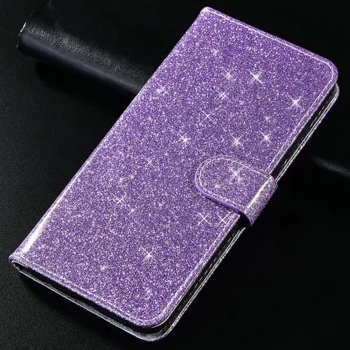 Glitter Style-Purple Xiaomi Redmi 7 8 Note 7 8 Pro 7A 8A CC9 CC9E A3 Redmi 5 Plus Note 5A Go Pro Роскошный чехол-бумажник из искусственной кожи чехол Крышка - Цвет: Glitter Style-Purple