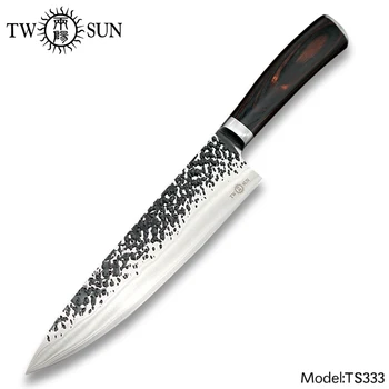

TWOSUN Knives 5Cr15Mov Forge Blade kitchen knife chef knife fruit knife Sharp Cleaver Slicing Steak 8"inch Rosewood handle TS333