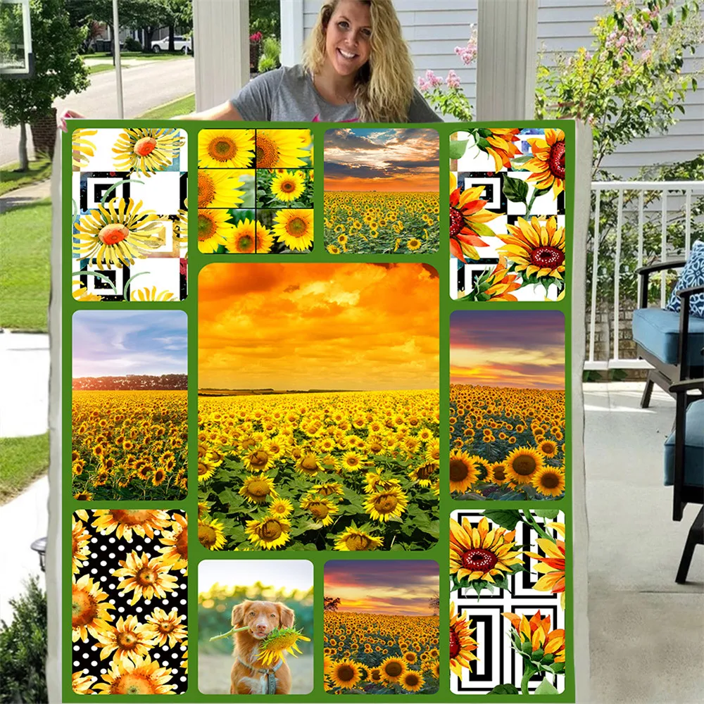 18 Custom DIY Print Holiday Bedding Watercolor Landscape Sherpa Blanket Nightmare Bed Blanket Pumpkin Throw Blanket 150x200 - Цвет: 18
