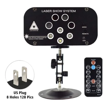 

Portable Music Sound Activated Remote Control DJ Lighting System Easy Install Disco Light Show Projector With Handle Gift Bar