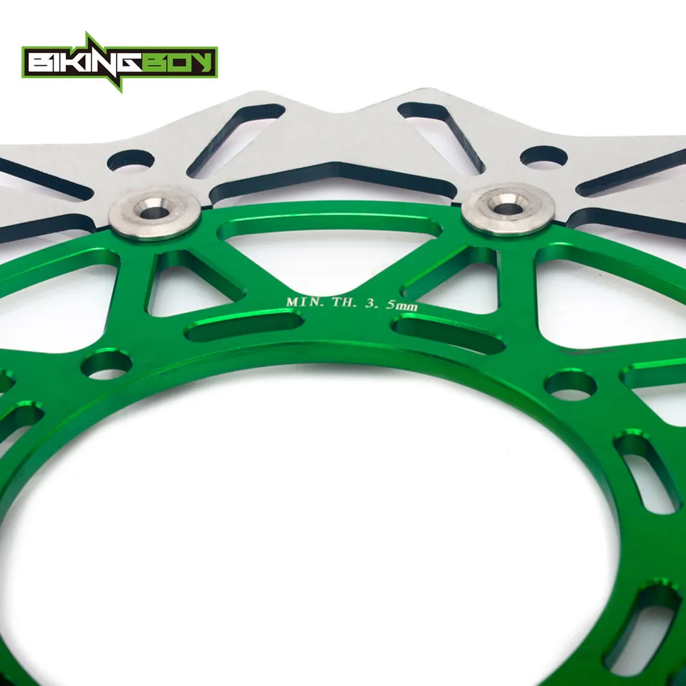 BIKINGBOY KX 125 250 06 07 08 KX250F KX450F 06-14 KXF KX-F KLX 450 R 07-12 11 спереди и сзади тормозные диски роторы кронштейн 320 мм
