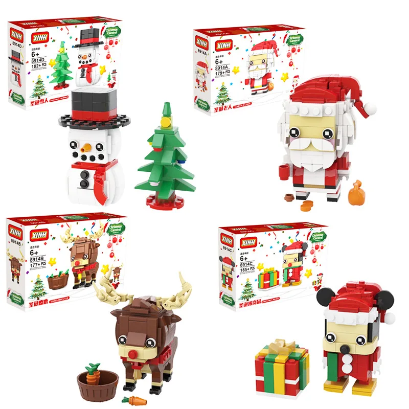 Наборы рождественских создателей Снежный домик Санта-деревенский олень сани