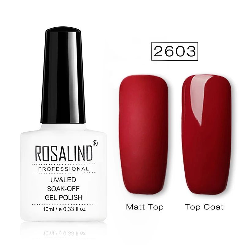RD2603 ROSALIND Гель-лак 1 шт. УФ-лак для ногтей Nagellak полуперманентный впитывающий Гель-лак для маникюра Гибридный Гвоздь Грунтовка Гель-лак для ногтей - Цвет: RD2603