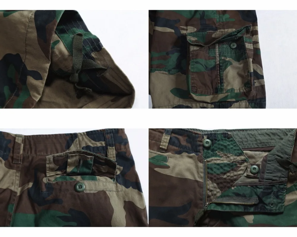 Мужские армейские камуфляжные шорты карго повседневные рабочие с множеством