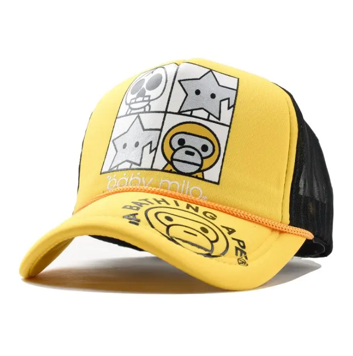  - New adult casual hip hop baseball caps Women cartoon letter cruved Trucker hat Outdoor men breathable sport Snapback hats