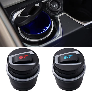 

Car Ashtray Garbage Coin Storage Cup Container For Ford ST Racing Focus 2 3 Fiesta Ecosport Kuga Mondeo Everest Accessories