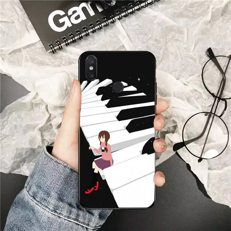 xiaomi leather case handle YNDFCNB Music piano keyboard Soft Phone Case Capa for Xiaomi Redmi 5 5Plus 6 6A 4X 7 7A 8 8A 9 Note 5 5A 6 7 8 8Pro 8T 9 best flip cover for xiaomi Cases For Xiaomi