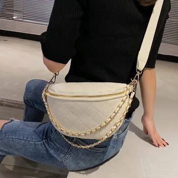 

New Small Bag Women 2020 New Oblique Slung Chain Linger Fashion Multi-function Waist Bag Chest Bag