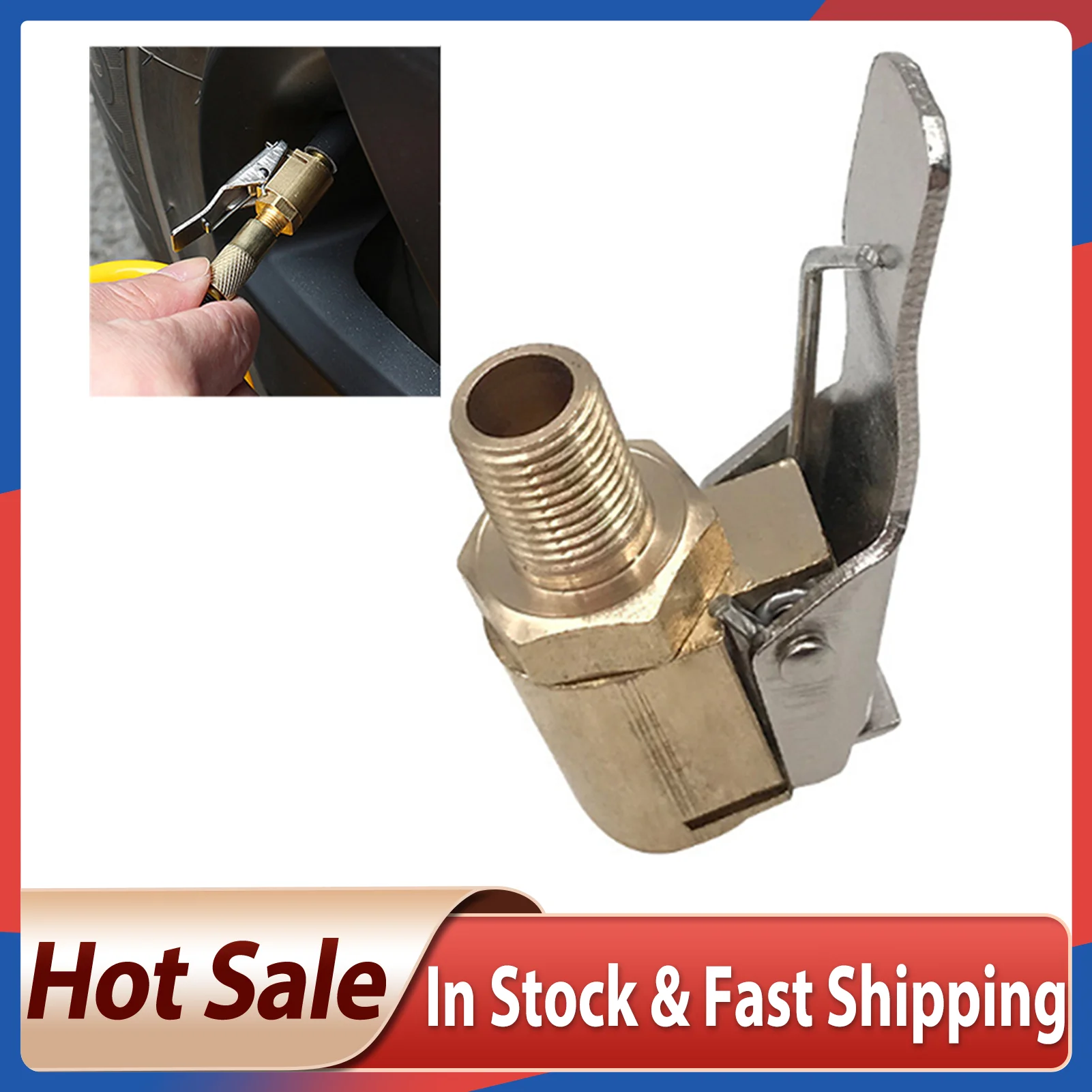 Car Air Pump Thread Nozzle Adapter Fast Conversion Head Clip Type Nozzf8