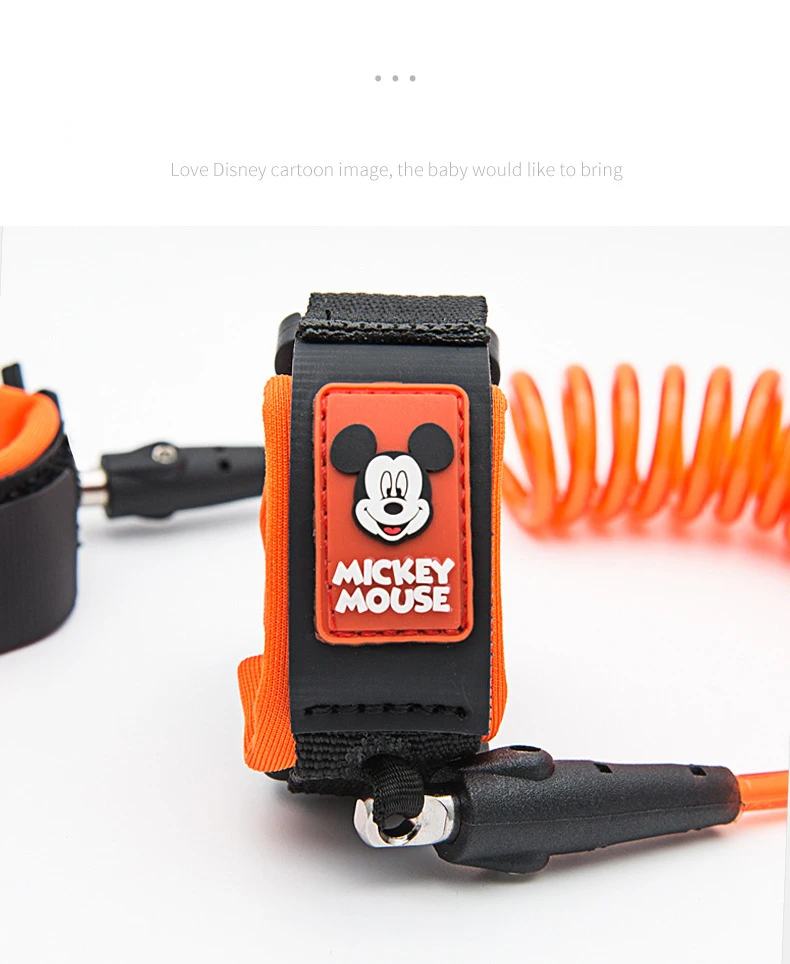Disney Baby Anti Lost соединитель на запястье малыш красочный с замком Регулируемый соединитель на запястье Тяговый канат браслет ремень для детей