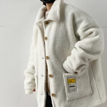 Зимнее мужское утепленное Свободное пальто из овечьей шерсти, верхняя одежда, водонепроницаемые парки, теплая белая/серая хлопковая стеганая одежда, зимние куртки M-2XL