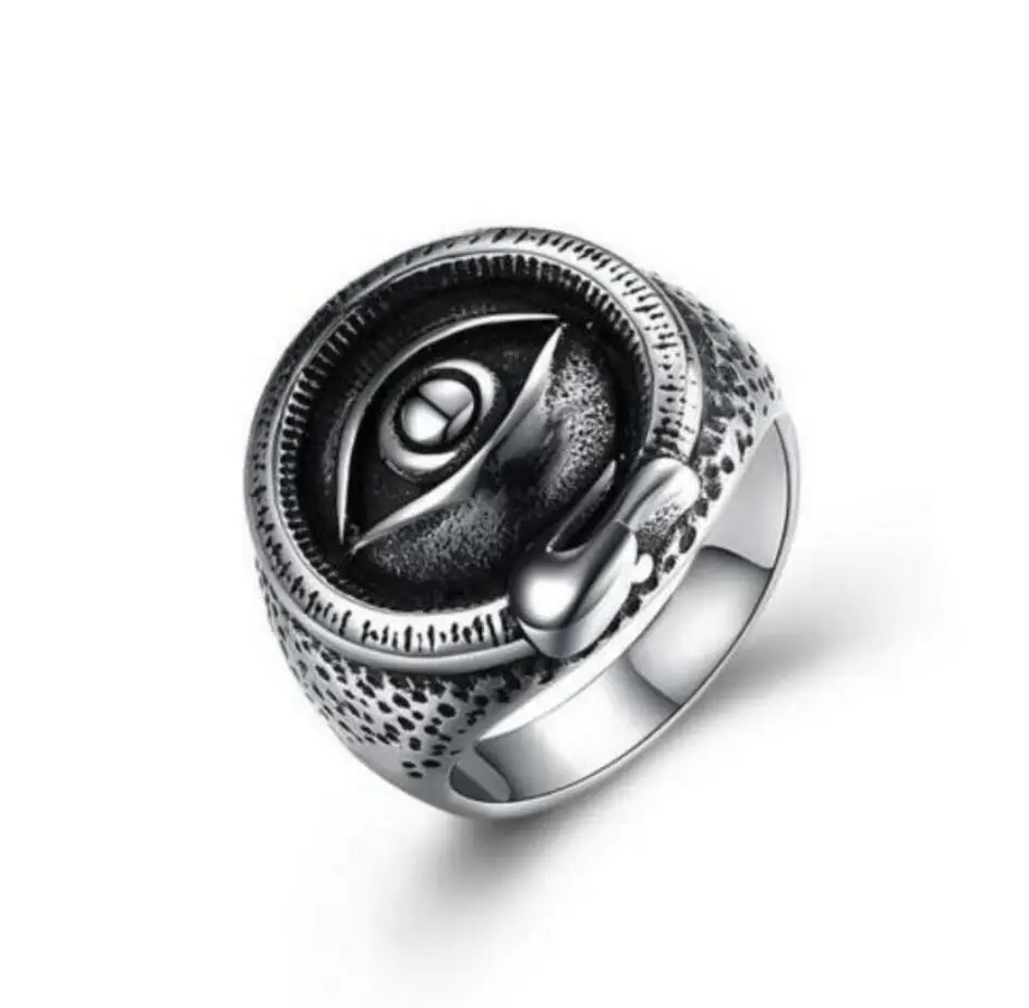 

Men's Gothic Evil Eye Ball Design Charm Punk God Eye Ring Finger Jewelry Gift Stainless Steel Rings Men Fashion Jewelry