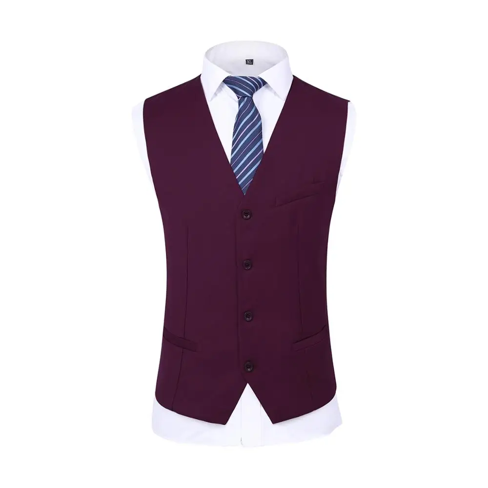 YUNCLOS 2019 Fashion Solid Color Business Casual Men 3 Pcs Suits Traje Slim Fit Hombre Banquet Tuxedos Wedding Suit For Men