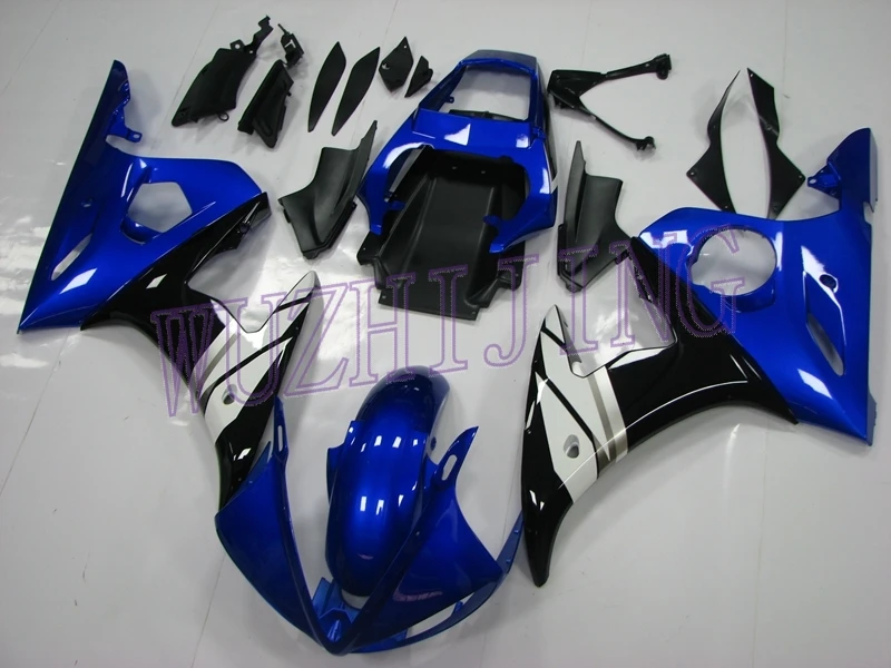 Мотоцикл обтекатель YZF R6 04 05 тела комплекты для YAMAHA YZFR6 2004 Синий Черный ABS обтекатель YZF R6 2003-2005 - Цвет: INJECTION mold