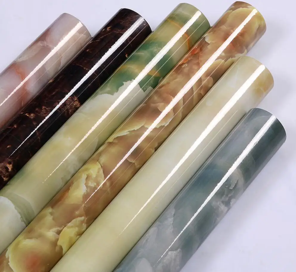 

Self adhesive Marble Vinyl Wallpaper Roll Furniture Decorative Film Waterproof Wall Stickers for Kitchen Backsplash Home Decor