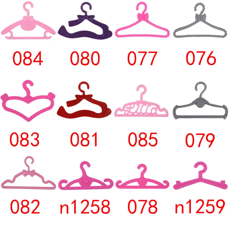 20 Pcs Barbies Furniture Hangers Doll Accessories,Bowknots/Heart-Shaped Finishing Tools,For Barbies Ken Doll,Clothes Accessories 2
