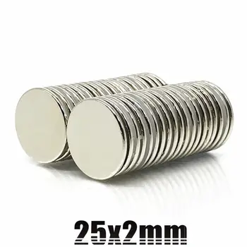 

10/20/50/100/200Pcs 25x2 Neodymium Magnet 25mm x 2mm N35 NdFeB Round Super Powerful Strong Permanent Magnetic imanes Disc 25*2