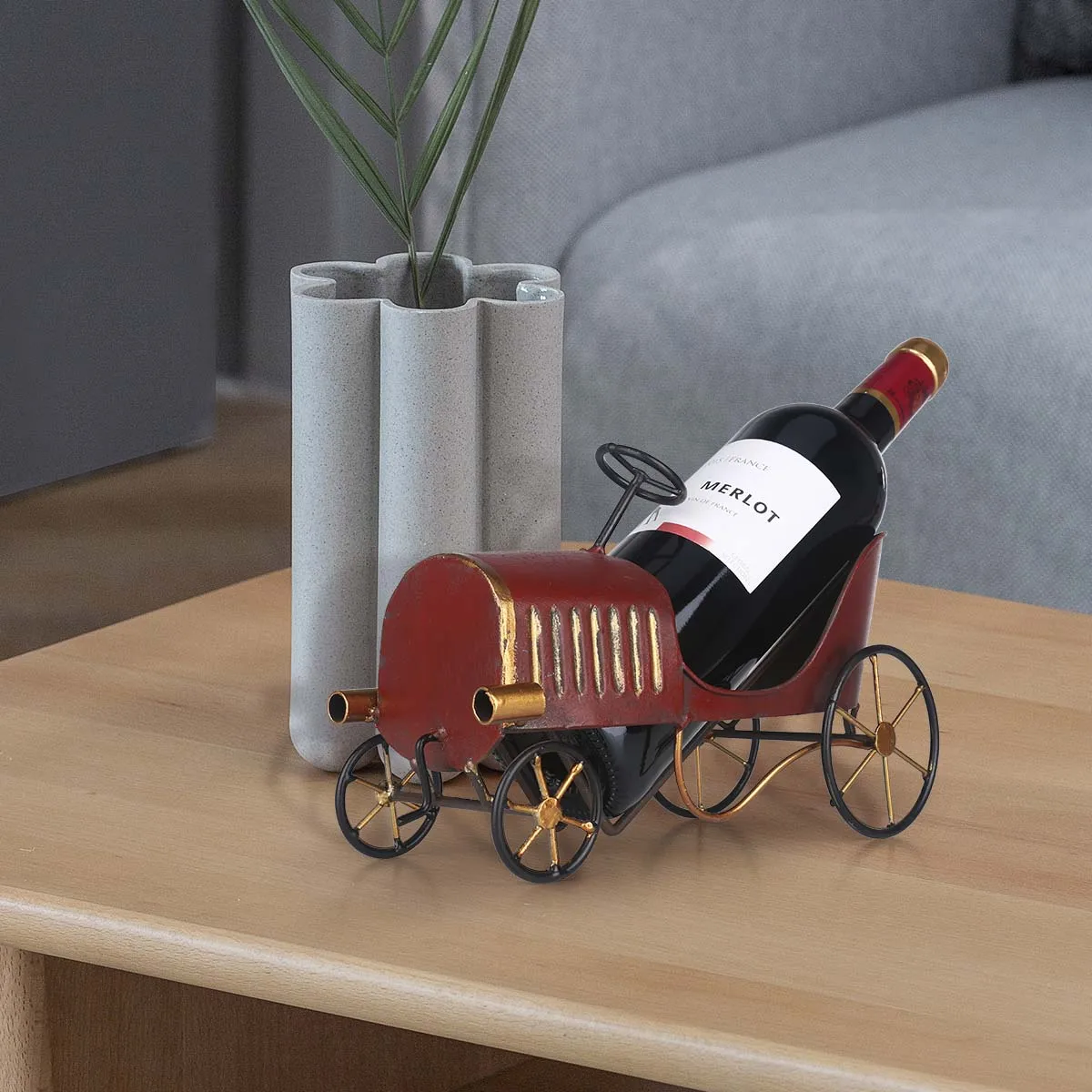 Creative Wine Rack Wecker Wine Holder Vintage Pickup Truck Wine Bottle Holder Modern Statue Decorative Wine Rack