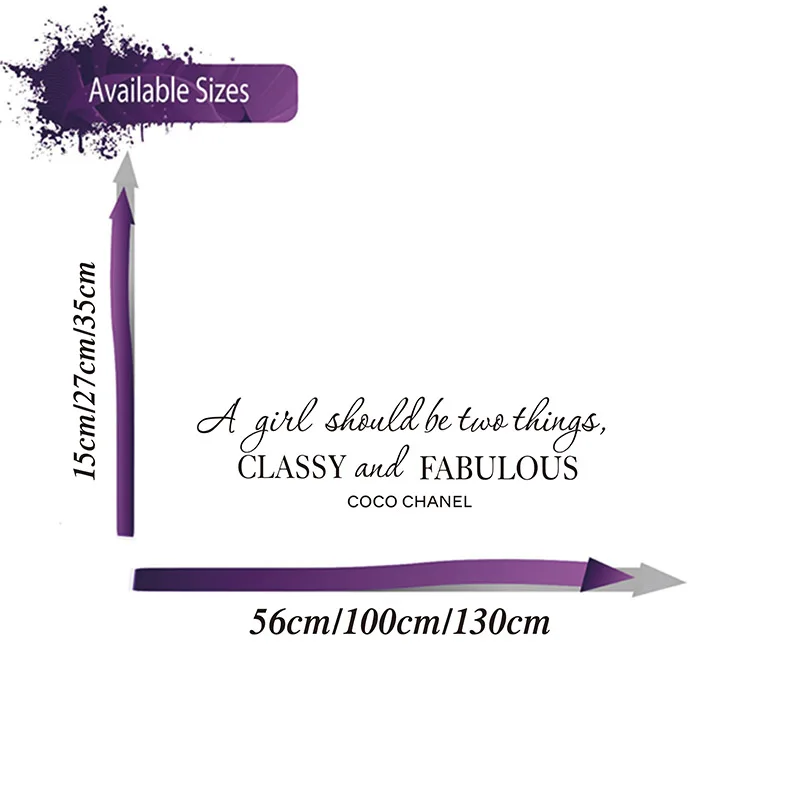 Modern A Girl Should Be Two Thing Classy Fabulous Quote Wall Sticker Girl Room Kids Room Motivational Inspi Quote Wall Decal (1)