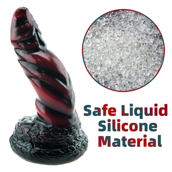 Red-black Monster Dildo Serpentine Dildos For Anal Big Penis For Women Masturbation Huge Dick Anal Sex Erotic Toys For Couples 5
