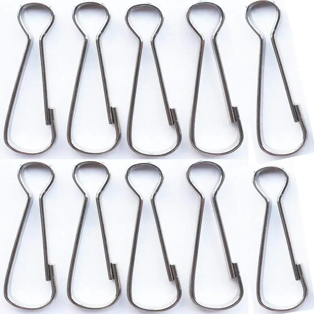 ( Pack of 10 Pcs ) Metal Flag Pole Clip Snaps Hook Flag Pole Attachment For Pet Dog /Rat Hammocks/Bird Cage/Jewelry/Toy/Fishing