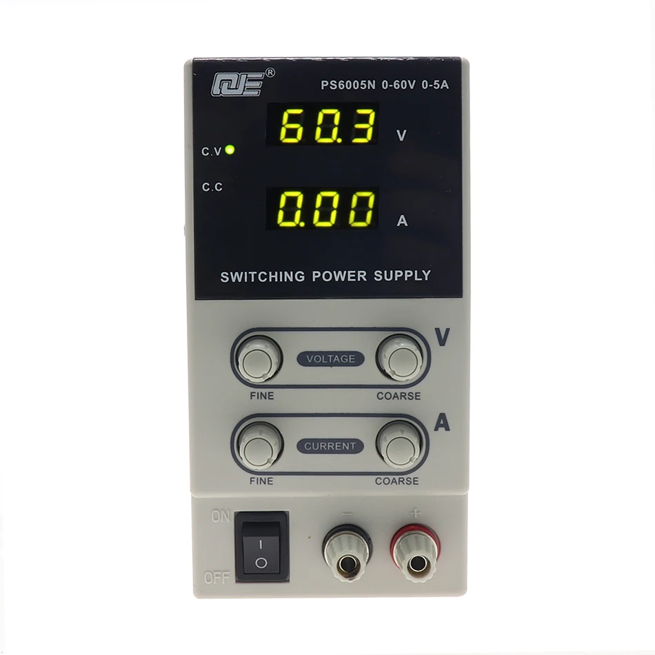 

QJE PS6005N 0-60V 0-5A Mini DC Adjustable Digital Switching Power Supply 110V/220VAC Mobile phone repair power