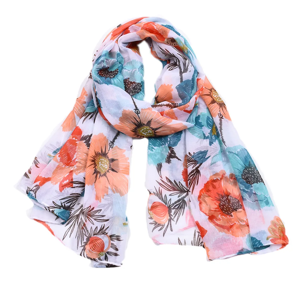 

Women 90*180cm Shawl Colorful Graffiti Print Scarf for Spring and Autumn
