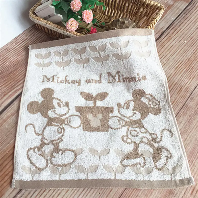 Дисней хлопок Микки Минни платок дети мультфильм полотенце путешествия водопоглощающее полотенце мягкое лицо полотенце для рук подарок 35x35 см - Цвет: Mickey Mouse-5