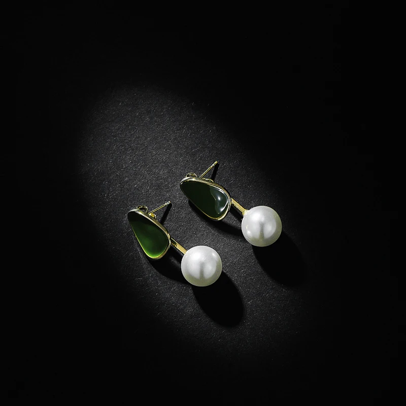 Tongsong 925 avocado retro Earrings female 2020 trendy network celebrity | Украшения и аксессуары
