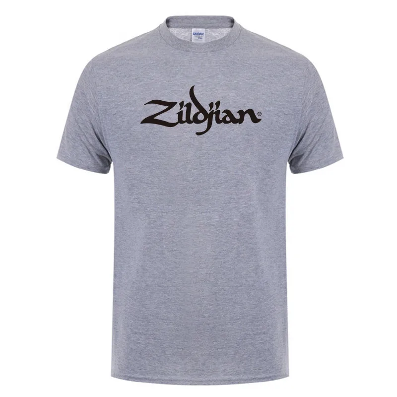 Модные летние новые Zildjian мужские футболки с принтом хлопковые коротким рукавом