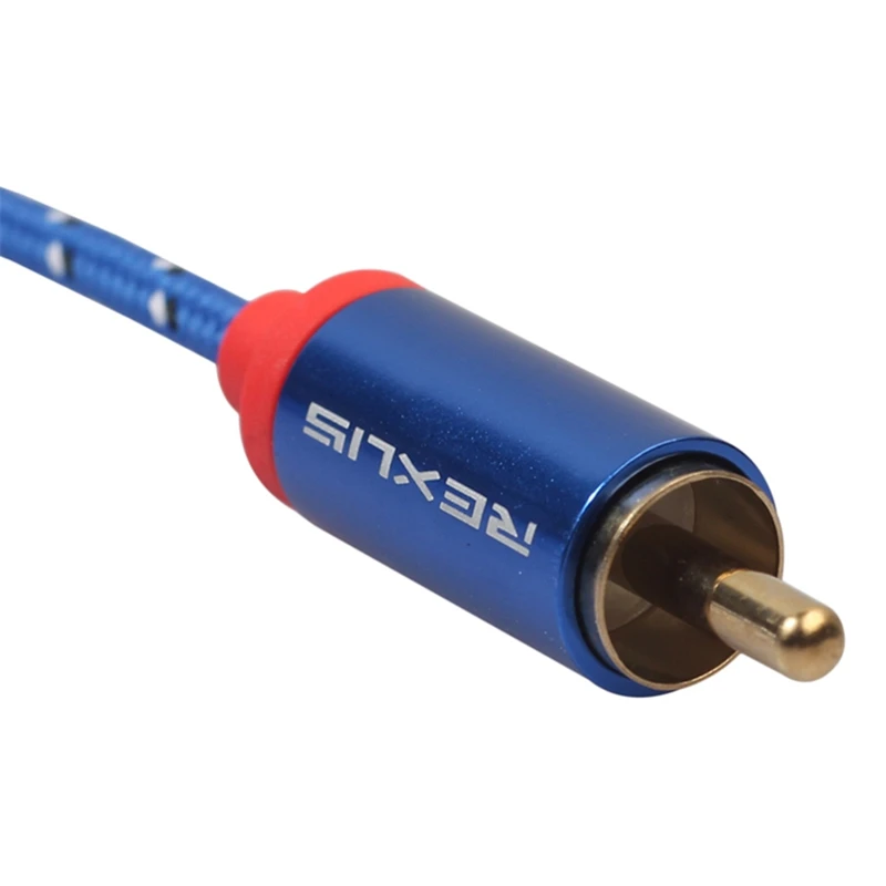 REXLIS 2 шт. RCA кабель 3,5 мм штекер 2RCA аудио кабель стерео Y сплиттер AUX кабель для планшетных ПК, MP3/Mp4 и мобильных телефонов