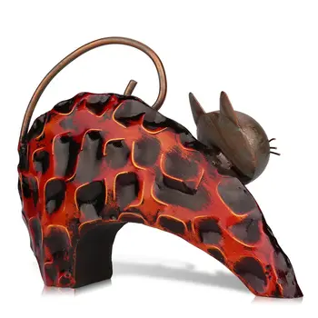 

Metal sculptrue Iron sculpture Abstract sculpture Lazy cat Animal sculpture Crafting Home furnishing articles Decoration