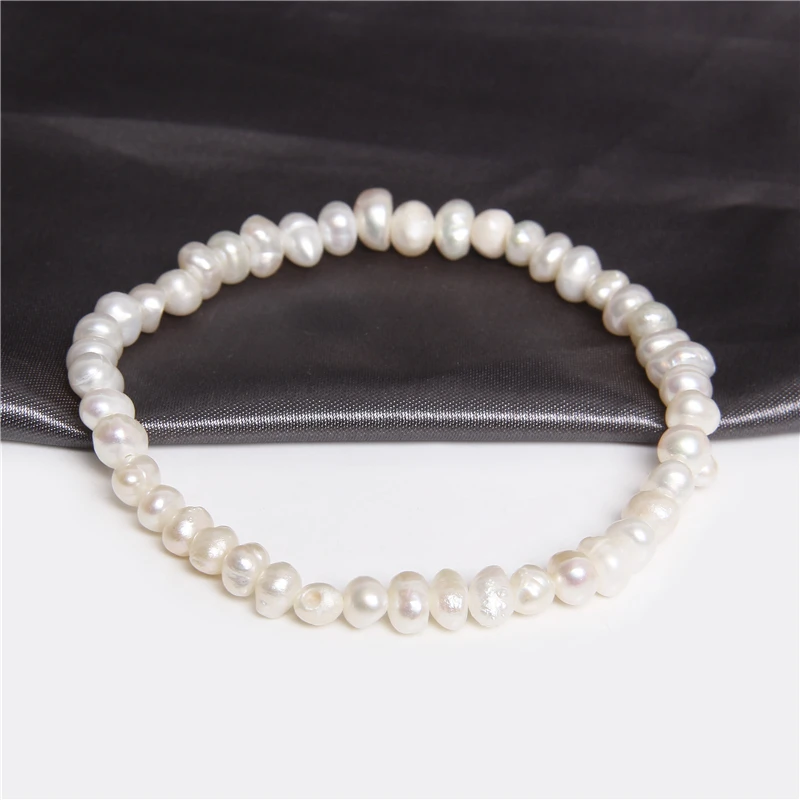 Natural Freshwater Pearl Bracelets Elegant Baroque Pearls Beaded Bracelet for Women Men Elastic Chain Fine Jewelry Wedding Gifts