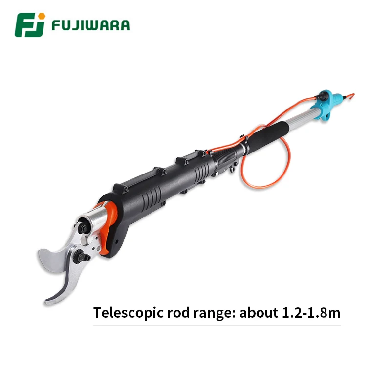 FUJIWARA Electric Pruning Shears 36V Lithium Branches Scissors 0-45mm High Branch Hedge Trimmer Extension rod 1.2-1.8m 3